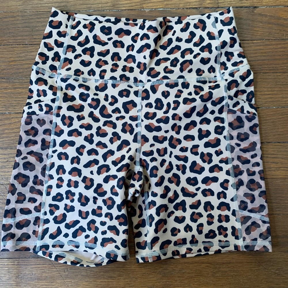 Fabletics Biker Shorts - Cheetah Print